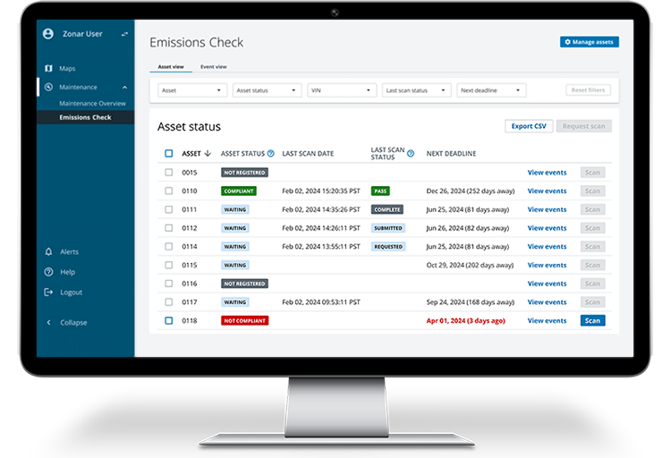 Zonae-Emissions-Check-screen Zonar Emissions Check